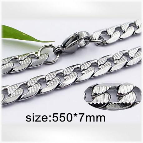 Ocelový náhrdelník - Hmotnost: 34.5g, 550x7mm